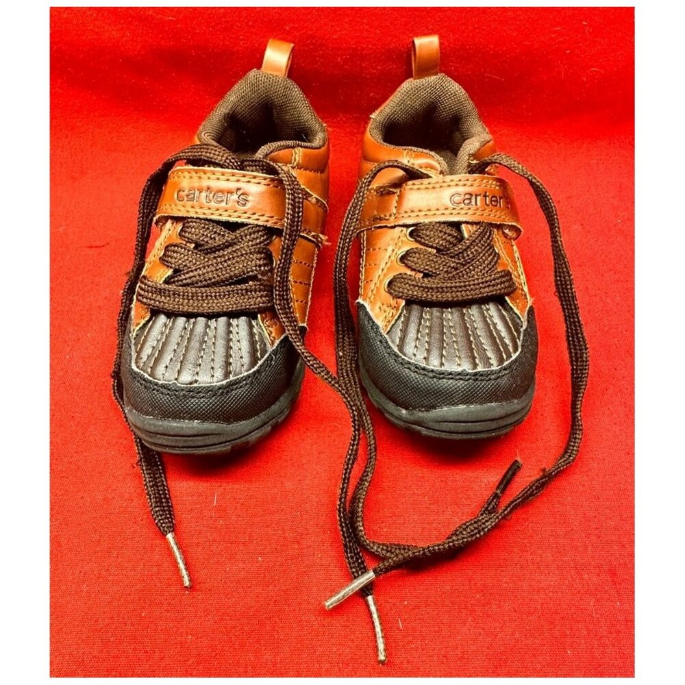 Carter's Kids Brown Strap and Lace Shoes Toddler Size 6W